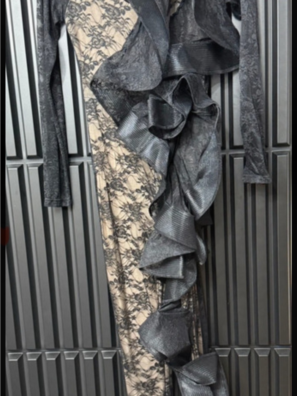 Akira Black Lace Ruffle Jumpsuit - Picture 4 of 4